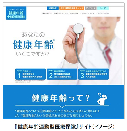 「健康年齢®」と月々の保険料例